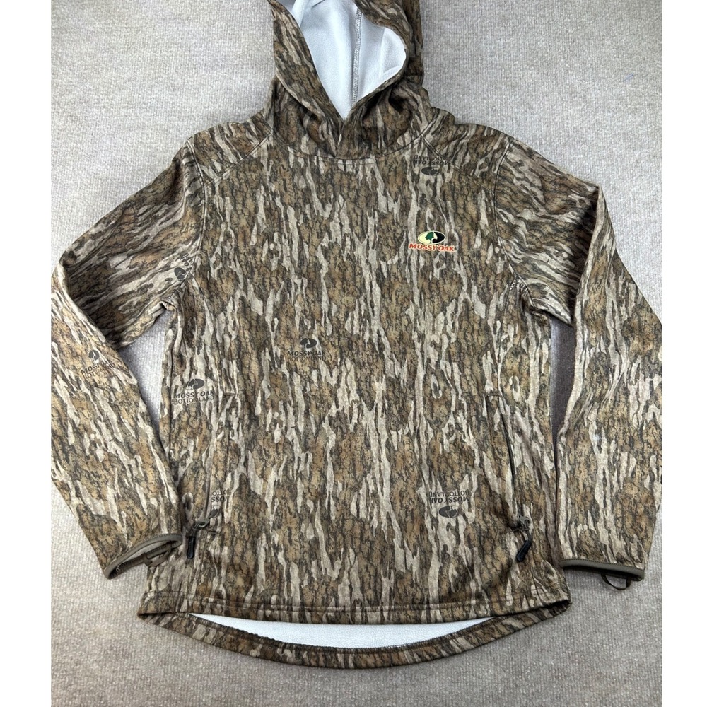 Mossy Oak‎ Bottomland Camo Hoodie Mens Small Fleece Lined Hunting Pullover Camo